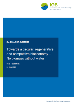 Cover page of the IGB Feedback on EU Bioeconomy Strategy
