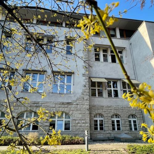 Fr&uuml;hling um das Hauptgeb&auml;ude des IGB