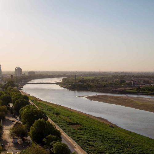 Picture of the Nile in Khartoum, Sudan.