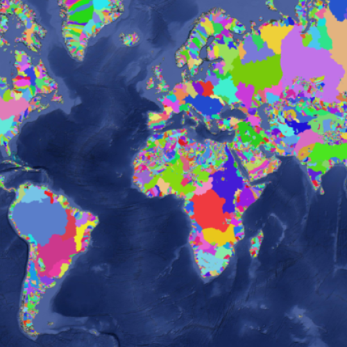 Colourful world map